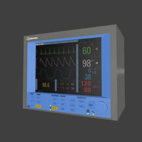 Heart/patient Monitor textured BDF preview image
